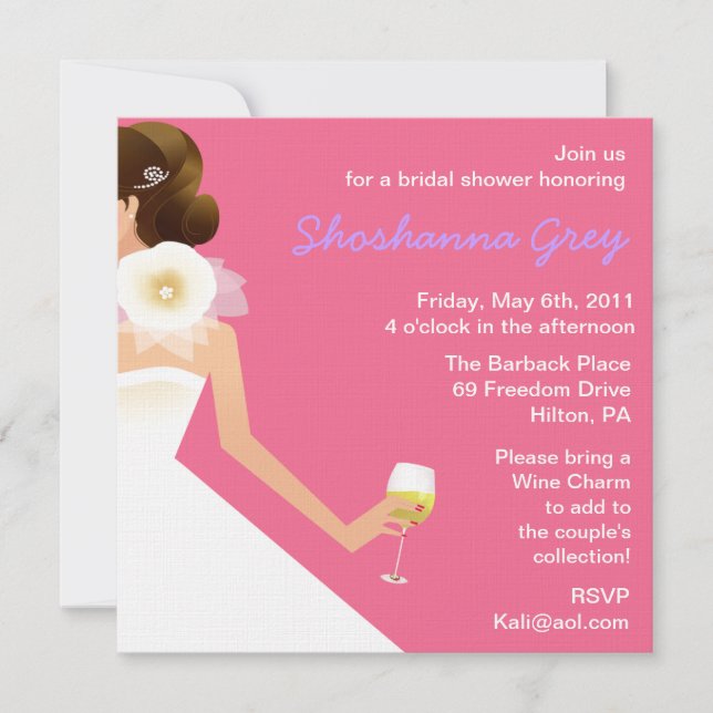 Bridal wine invitations (Front)