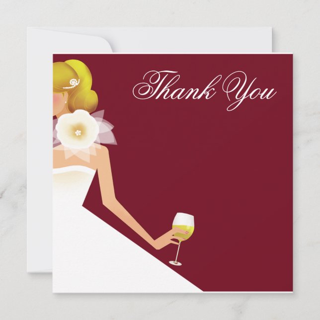 Bridal wine THANK YOU Card (Front)
