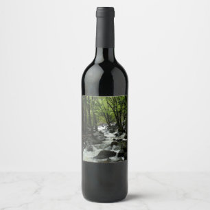 Bridalveil Creek in Yosemite National Park Wine Label