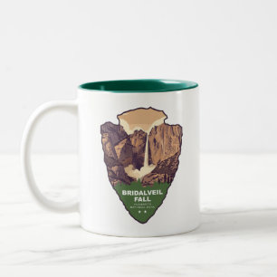 Bridalveil Fall Yosemite National Park Arrowhead Two-Tone Coffee Mug