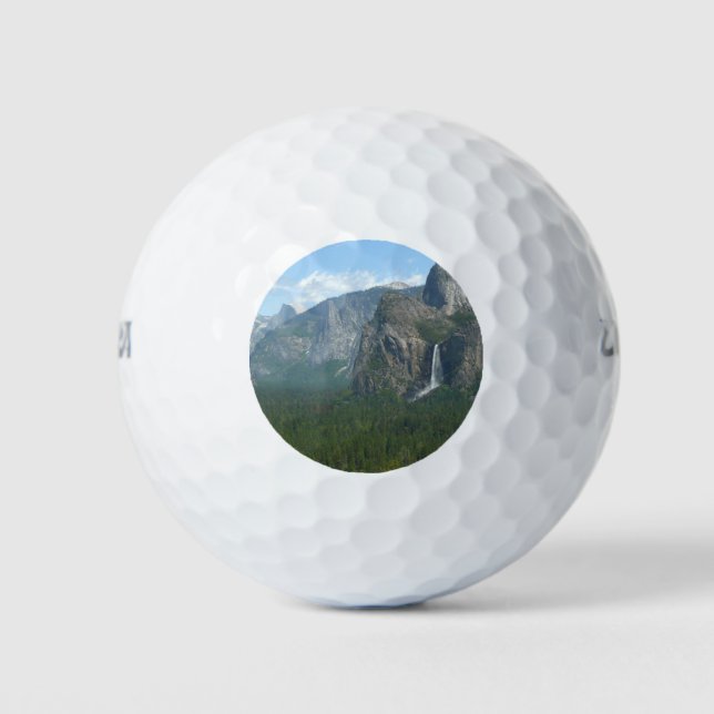 Bridalveil Falls and Half Dome at Yosemite Golf Balls (Front)