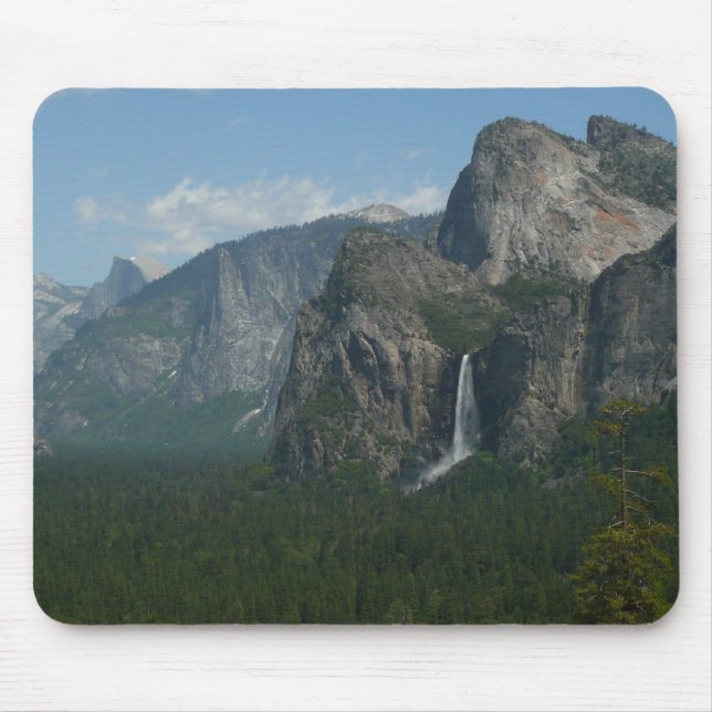 Bridalveil Falls and Half Dome at Yosemite Mouse Mat (Front)