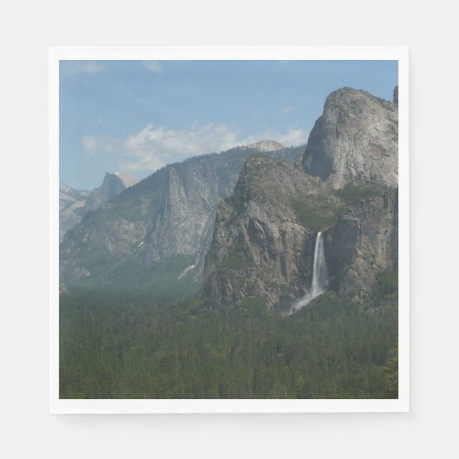 Bridalveil Falls and Half Dome at Yosemite Napkin (Front)