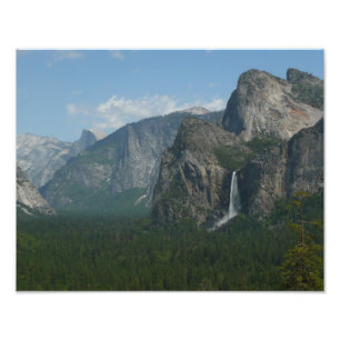 Bridalveil Falls and Half Dome at Yosemite Photo Print