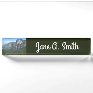 Bridalveil Falls and Half Dome Nameplate