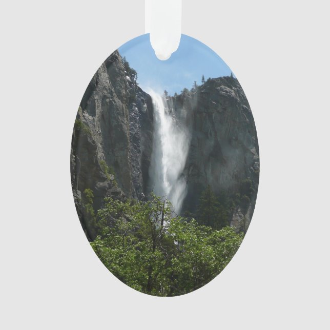 Bridalveil Falls at Yosemite National Park Ornament (Front)