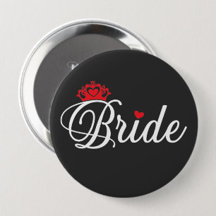 Bride  10 cm round badge