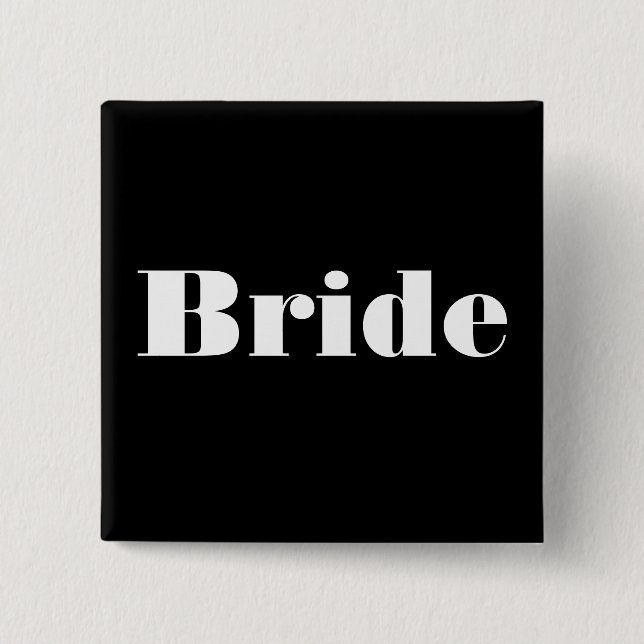 Bride 15 Cm Square Badge (Front)