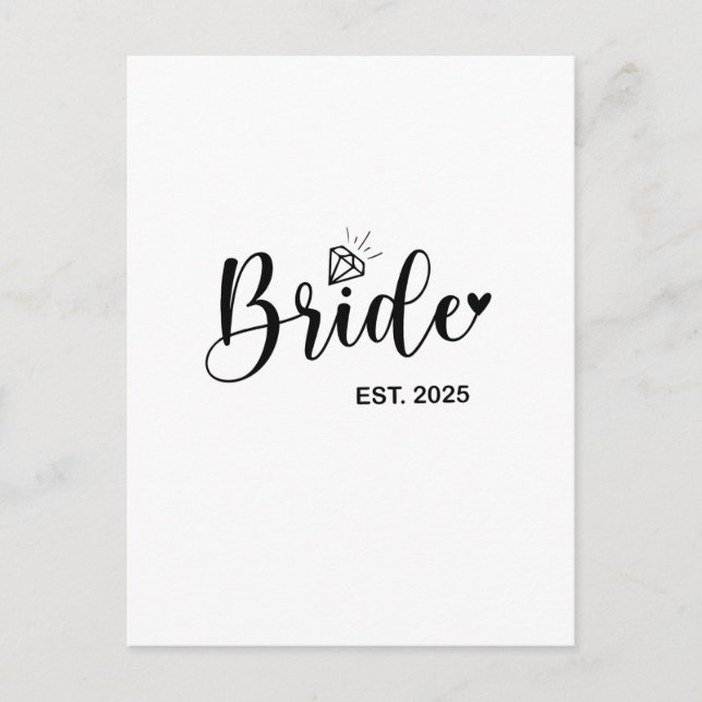 Bride 2025 Spring Wedding Announcement Marriage  (Front)