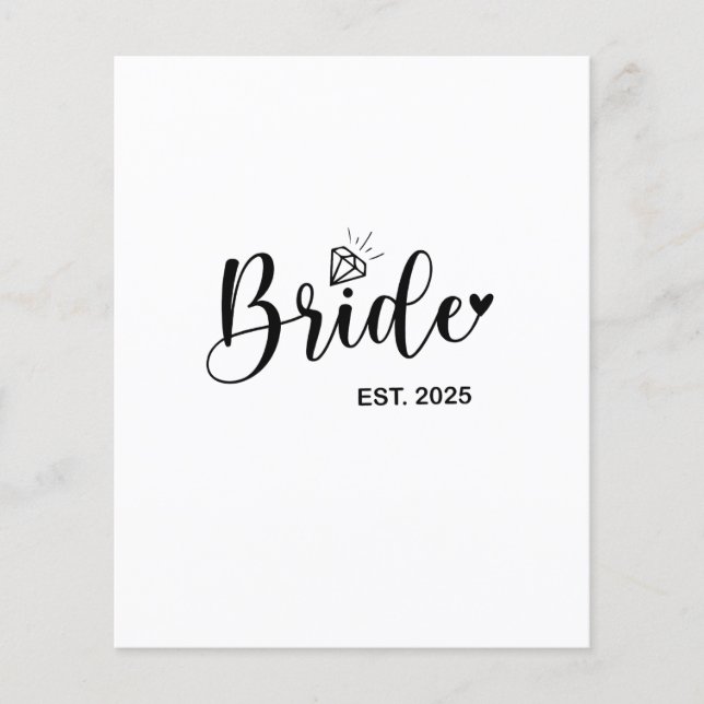 Bride 2025 Spring Wedding Announcement Marriage  Flyer (Front)