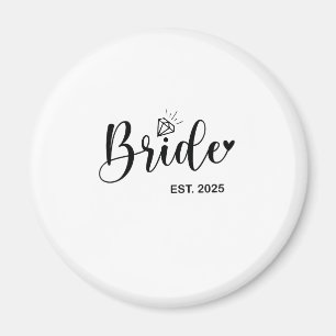 Bride 2025 Spring Wedding Announcement Marriage  Magnet