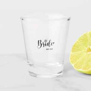 Bride 2025 Spring Wedding Announcement Marriage  Shot Glass