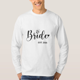 Bride 2025 Spring Wedding Announcement Marriage T-Shirt