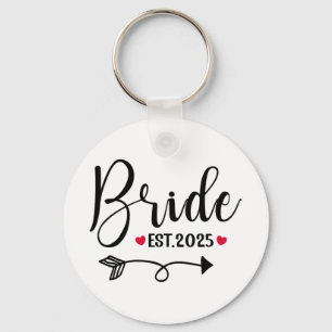 Bride 2025 Wedding Matching Mrs Est 2025 Married  Key Ring