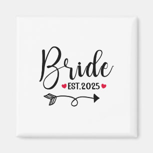 Bride 2025 Wedding Matching Mrs Est 2025 Married Magnet