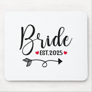 Bride 2025 Wedding Matching Mrs Est 2025 Married Mouse Mat