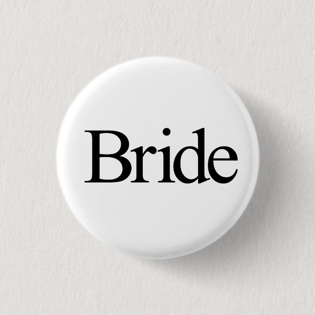 Bride 3 Cm Round Badge (Front)