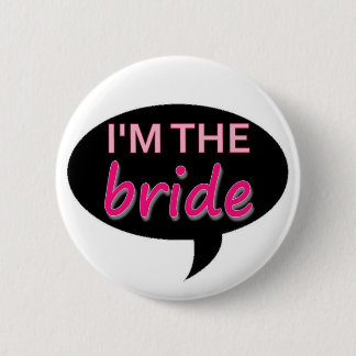bride 6 cm round badge