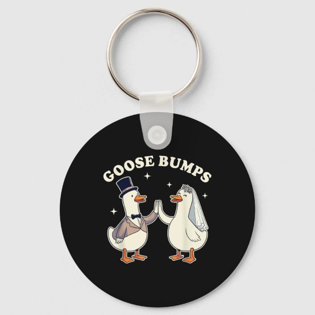 Bride &amp; Groom Bride To Be Silly Goose Wedding  Key Ring (Front)