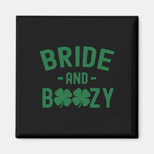 Bride And Boozy Irish St Patrick's Day Funny Shamr Magnet