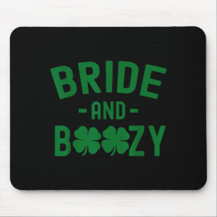 Bride And Boozy Irish St Patrick's Day Funny Shamr Mouse Mat