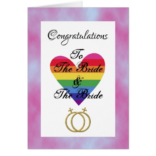 bride and bride gay lesbian Congratulations Card