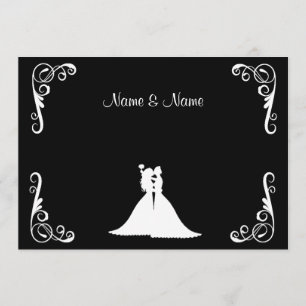 Bride and Bride Lesbian Elegant Wedding Invitation
