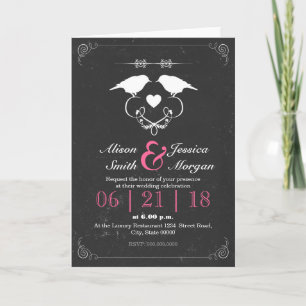 Bride and Bride - Lesbian wedding Invitation