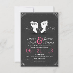 Bride and Bride - Leswedding Invitation