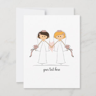 Bride and Bride Wedding Invitations