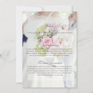 Bride and Flower Bouquet Wedding Invitation
