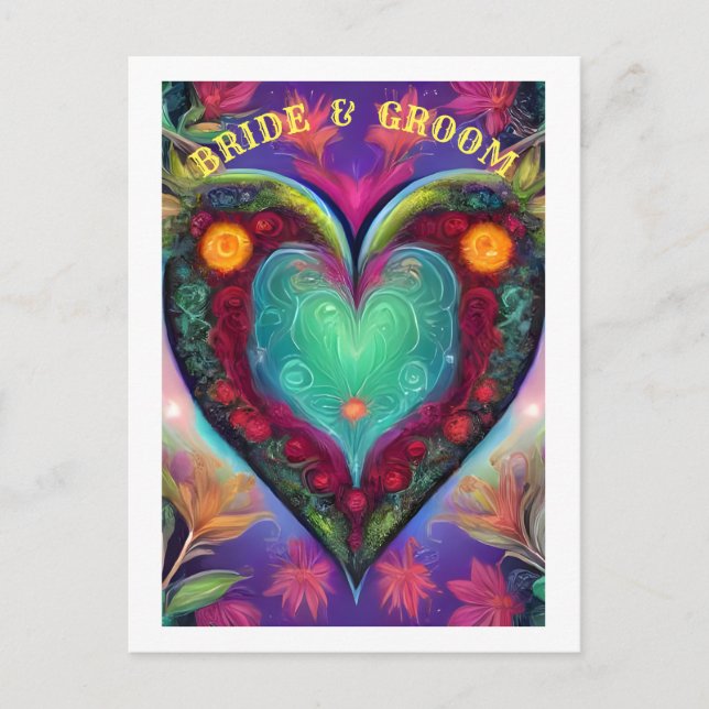  BRIDE AND GROOM   ANNOUNCEMENT POSTCARD (Front)