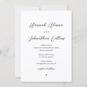 Bride and Groom Church Wedding, Marriage Invitation