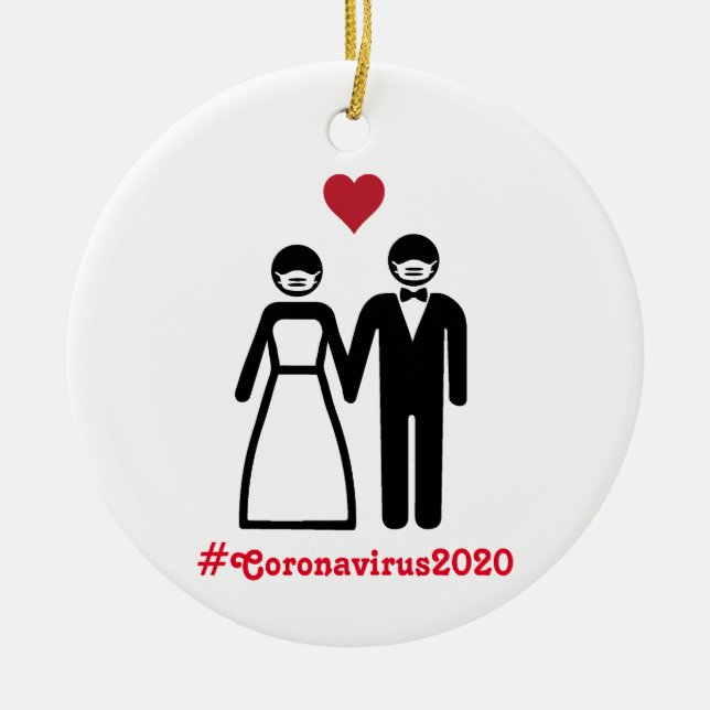 Bride and Groom | Coronavirus Ornament (Front)