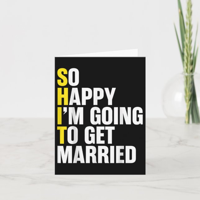 Bride And Groom Couples Funny Engagement Wedding M Card (Front)