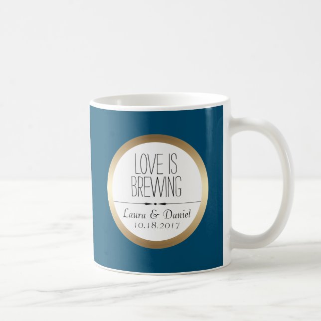 Bride and Groom Custom Coffee Coffee Mug (Right)