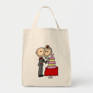 Bride and Groom Cut the Cake T-shirts and gifts Tote Bag
