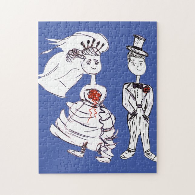 Bride and Groom Cuteness Jigsaw Puzzle (Vertical)