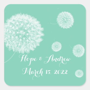 Bride and Groom Dandelion Sticker