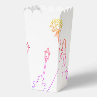 Bride And Groom Doodle Popcorn Favour Bag  Box