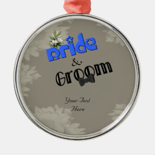 Bride And Groom Elegant Wedding Ornament