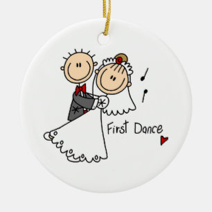 Bride and Groom First Dance T-shirts and gifts Ceramic Tree Decoration