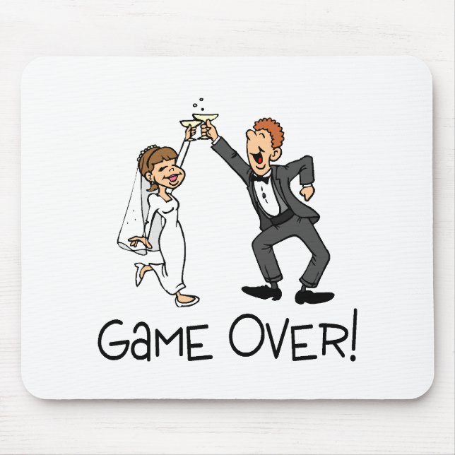 Bride and Groom Game Over Mouse Mat (Front)