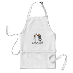 Bride and Groom Game Over Wedding Standard Apron