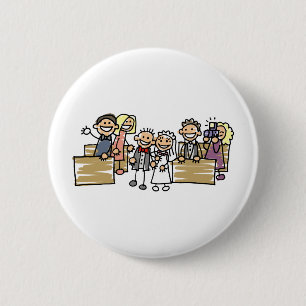 Bride And Groom Get Married 6 Cm Round Badge