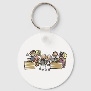 Bride And Groom Get Married Key Ring