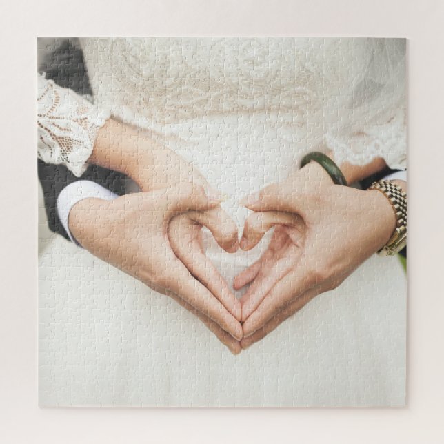 Bride and Groom Holding Hands (Wedding) (Marriage) Jigsaw Puzzle (Vertical)