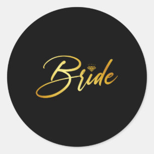 Bride And Groom Husband And Wife Matching Wedding Classic Round Sticker