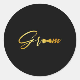 Bride And Groom Husband And Wife Matching Wedding  Classic Round Sticker