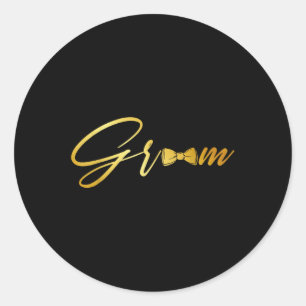Bride And Groom Husband And Wife Matching Wedding Classic Round Sticker